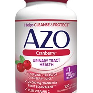 AZO Cranberry Urinary Tract Health, 25,000mg equivalent of cranberry fruit, S...