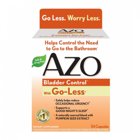 AZO Bladder Control with Go-Less Dietary Supplement Capsules, 54 count