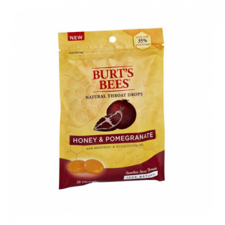 Burt's Bees Throat Drops Honey & Pomegranate 48/20ct