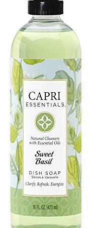 Capri Essentials 832054 16 Oz Sweet Basil Dish Soap