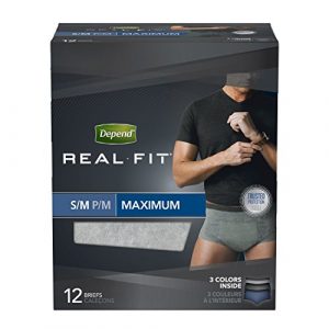 Depend Underwear For Men, Real Fit, Maximum Absorbency, Small/Medium 12ct