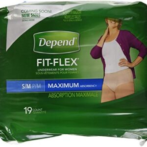 Depend Maximum Absorbency Underwear for Women, Small/Medium, 19 ct