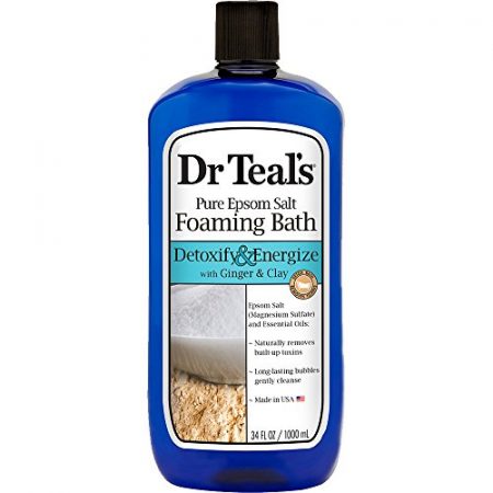 Dr Teals Foaming Bath, Pure Epsom Salt, Detoxify & Energize, 34 oz