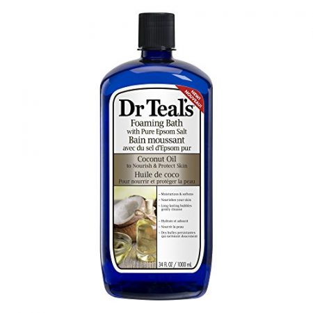 Dr Teals Foaming Bath, with Pure Epsom Salt, Coconut Oil, 34 oz