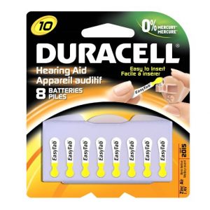 Duracell Hearing Aid Size 10 Batteries, 8 count