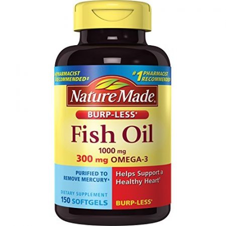 Nature Made Burpless Fish Oil 1000 mg w. Omega-3 300mg 150 Softgels