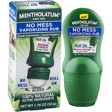 Mentholatum No Mess Vaporizing Rub with easy-to-use Roll On Applicator, 1.76 Ounce (50g)