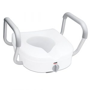 Carex E-Z Lock Raised Toilet Seat with Arms