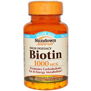 Sundown Biotin 1000 MCG Tablets Value Size, 120 Count