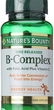 Nature's Bounty B-Complex with Folic Acid plus Vitamin C Tablets 125 TB