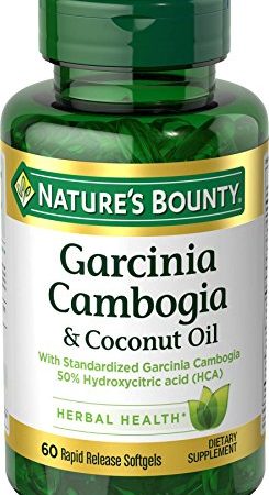 Natures Bounty Garcinia Cambogia Coconut Oil Softgels, 1000 mg, 60 Count