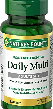 Natures Bounty Daily Multi, Adults 50+, 80 Caplets, 80 Count
