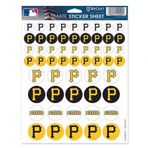 MLB Pittsburgh Pirates Vinyl Sticker Sheet, 8.5 x 11