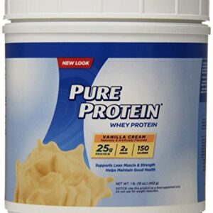 Pure Protein 100% Whey Powder - Vanilla Cream, 1 pound