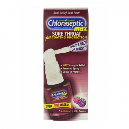 Chloraseptic Max Sore Throat Spray, Wild Berries - 1 fl oz