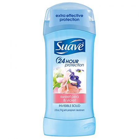 Suave 24 Hour Protection Anti-Perspirant Deodorant Invisible Solid Sweet Pea & Violet 2.6 OZ