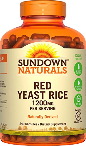 Sundown Naturals Red Yeast Rice Dietary Supplement Capsules, 1200mg, 240 count