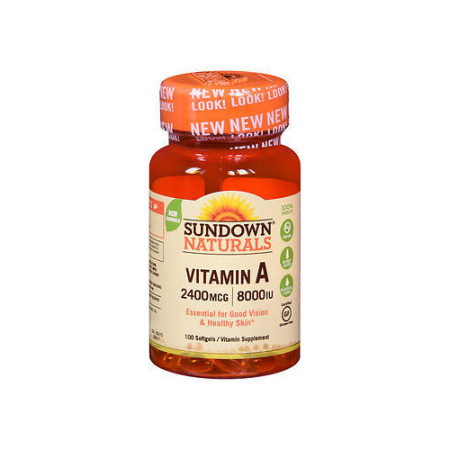 SUNDOWN VIT-A SOFTGEL 8000IU 100