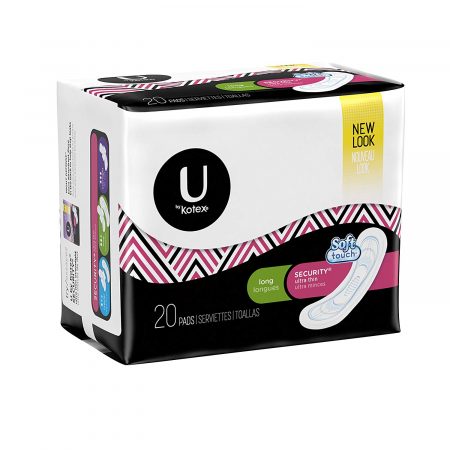 Kotex Ultra Thin Long  Maxi Pads, 20ct