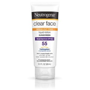 Neutrogena Clear Face Sunscreen Lotion, SPF 55, 3 Ounce