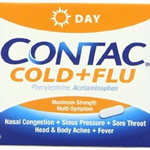 Contac Cold + Flu, Maximum Strength Non-drowsy Formula, 24 Caplets