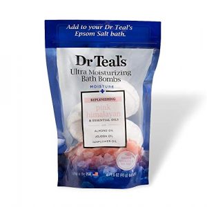 Dr Teal's Ultra Moisturizing Bath Bombs, Pink Himalayan, 4 Bath Bombs, 1.6oz