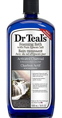 Dr. Teals Activated Charcoal & Hawaiian Black Lava Sal,  Foaming Bath, 34 oz