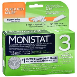 MONISTAT 3  Vaginal Antifungal Combination Pack Cure & Itch Relief - 1 EA