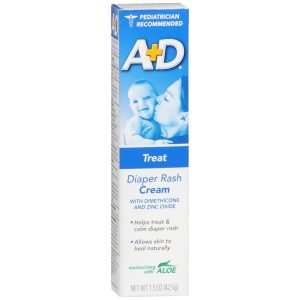 A+D Zinc Oxide Cream Diaper Rash Cream - 1.5 OZ