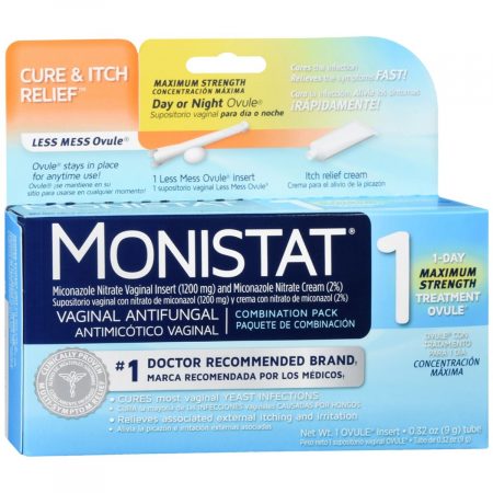 MONISTAT 1 Vaginal Antifungal Combination Pack Day or Night - 1 EA