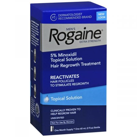 Rogaine Men's Hair Regrowth Treatment Topical Solution Extra Strength Unscented - 2 OZ