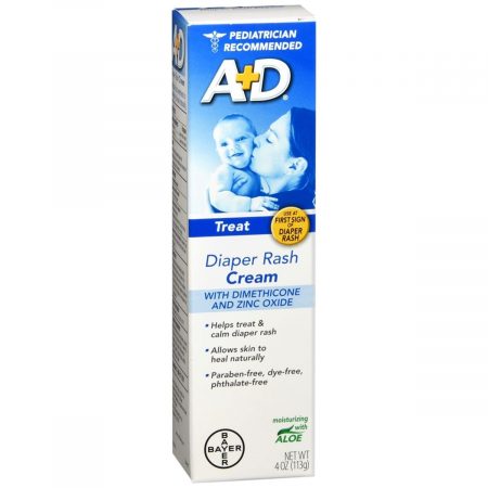 A+D Zinc Oxide Diaper Rash Cream - 4 OZ