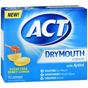ACT Dry Mouth Lozenges Sugar Free Honey-Lemon - 18 EA