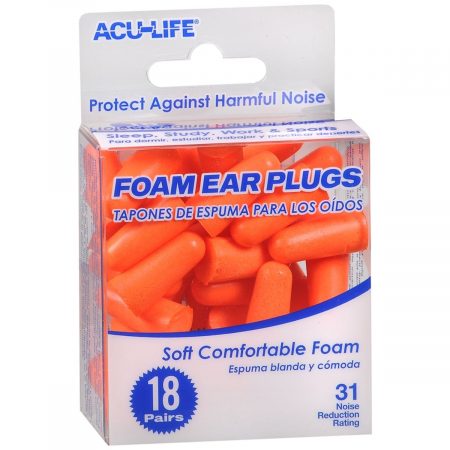 Acu-Life Foam Ear Plugs - 18 PR