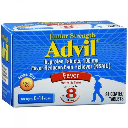 Advil Fever Reducer/Pain Reliever Coated Tablets Junior Strength - 24 TB