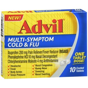 Advil Multi-Symptom Cold & Flu Coated Tablets - 10 TB
