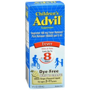 Advil Children's Liquid Suspension Fever Dye Free White Grape - 4 OZ