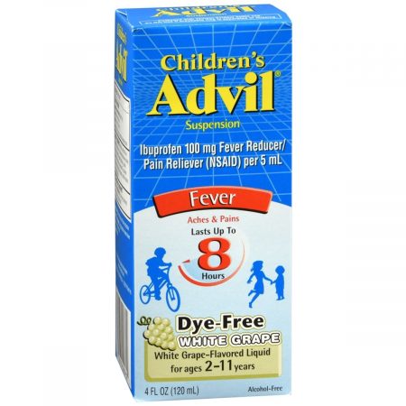 Advil Children's Liquid Suspension Fever Dye Free White Grape - 4 OZ