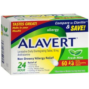 Alavert 24 Hour Allergy Orally Disintegrating Tablets Fresh Mint - 60 TB