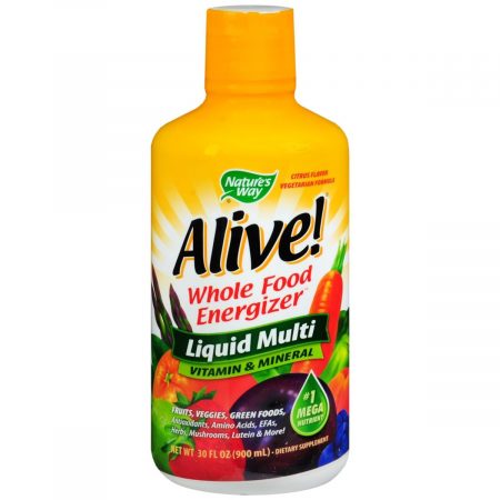 Nature's Way Alive Whole Food Energizer Liquid Multi Vitamin & Mineral Citrus Flavor - 30.4 OZ