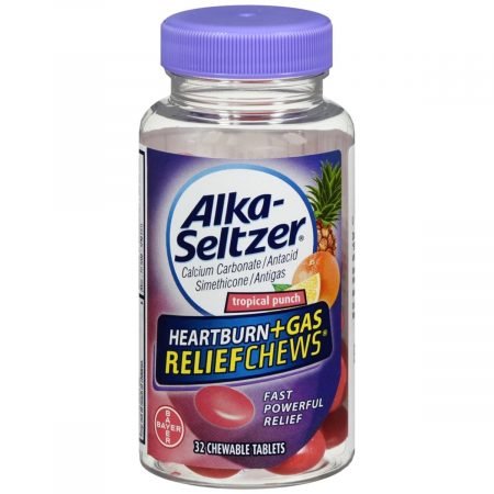 Alka-Seltzer Heartburn + Gas Relief Chews Tropical Punch - 32 EA