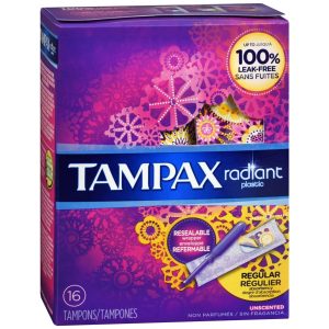Tampax Radiant Tampons Regular Unscented - 16 EA