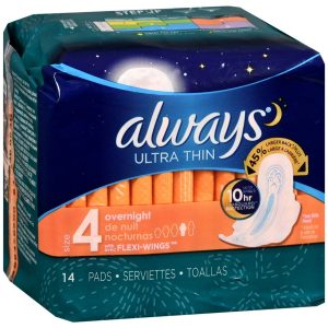 Always Ultra Thin Flexi-Wings Pads Overnight - 14 EA