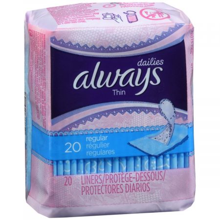 Always Dailies Thin Liners Regular - 20 EA