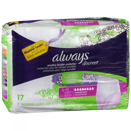 Always Discreet Underwear Maximum Absorbency Size L - 17 EA