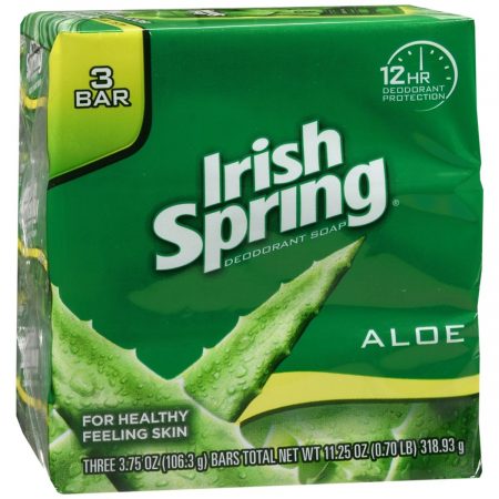 Irish Spring Deodorant Soap Bars Aloe - 11.25 OZ