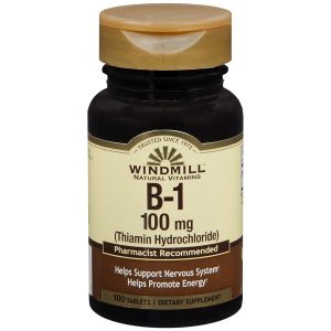 Windmill B-1 100 mg (Thiamin Hydrochloride) Tablets - 100 TB