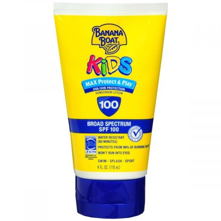 Banana Boat Kids Max Protect & Play Sunscreen Lotion SPF 100 - 4 OZ