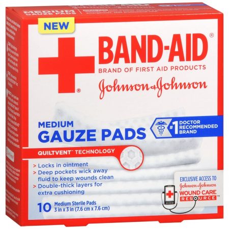 BAND-AID Gauze Pads Medium - 10 EA