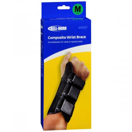 Bell-Horn Composite Wrist Brace Black Medium Left 207M - 1 EA